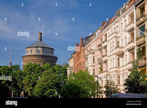 Berlin Prenzlauer Berg Old Buildings Water Tower Stock Photo Alamy