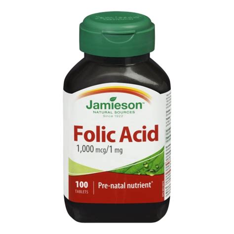 What is folic acid and where can i get it? Buy Jamieson Folic Acid in Canada - Free Shipping ...
