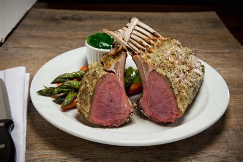Rack Of Lamb 2995 Tender Rack Of Lamb Topped With A Special Blend Of