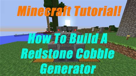 Minecraft Tutorial How To Build A Redstone Cobblestone Generator YouTube