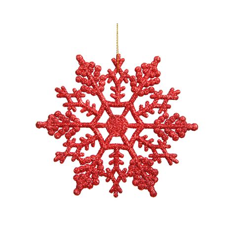 Christmas Snowflake Ornament 4 Set Of 24 Red Santas Quarters