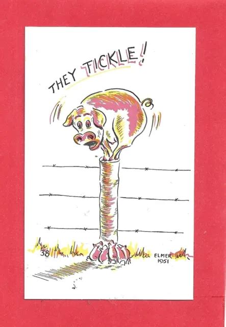 They Tickle Elmer Anderson Comic Postcard 1951 529 Picclick