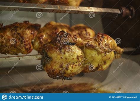 Roast Chickens Are Cooked 4 Stock Image Image Of Roast Flavored