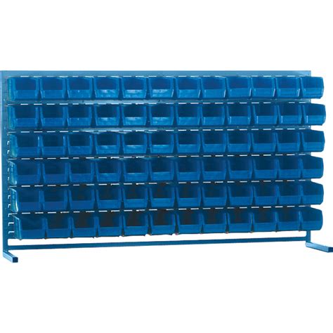 kleton louvered rack and bins combinations 72 bins 72 w x 15 d x 40 h kleton