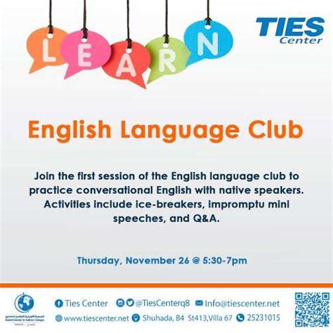 English Language Club Session 26 Nov Kuwait Local