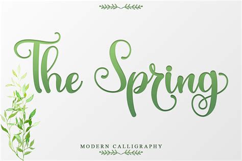 The Spring Calligraphy Font Free Download Creativetacos