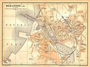 Boulogne, Antique Map of Boulogne France 1898, Matted 11 x 14"