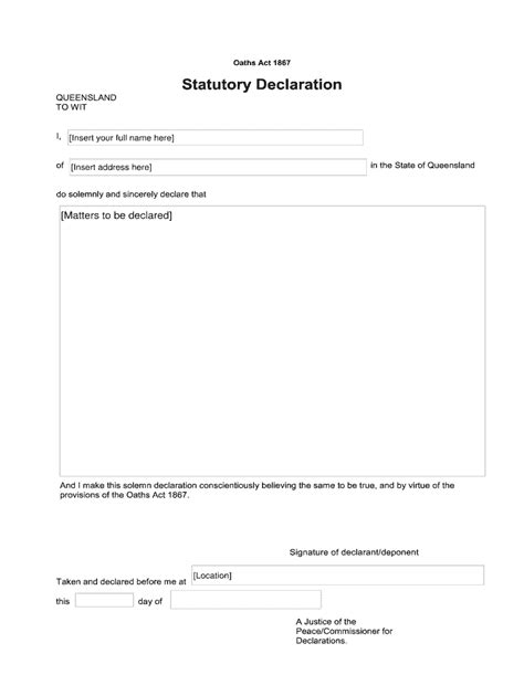 Statutory Declaration Fill Out And Sign Online Dochub