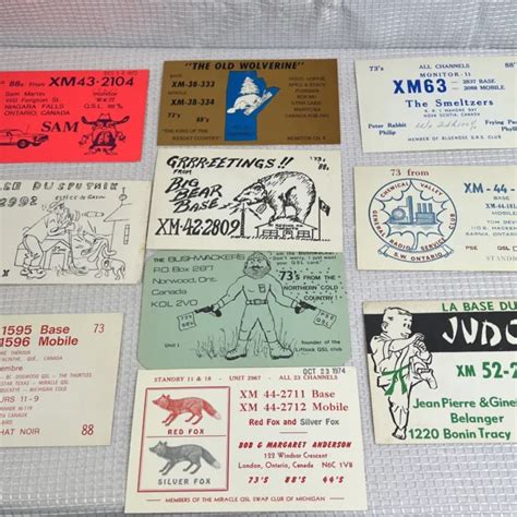 Vintage Qsl Radio Cards Amateur Radio Qsl Cards Lot Canada Radio Cards Lot 10 1999 Picclick