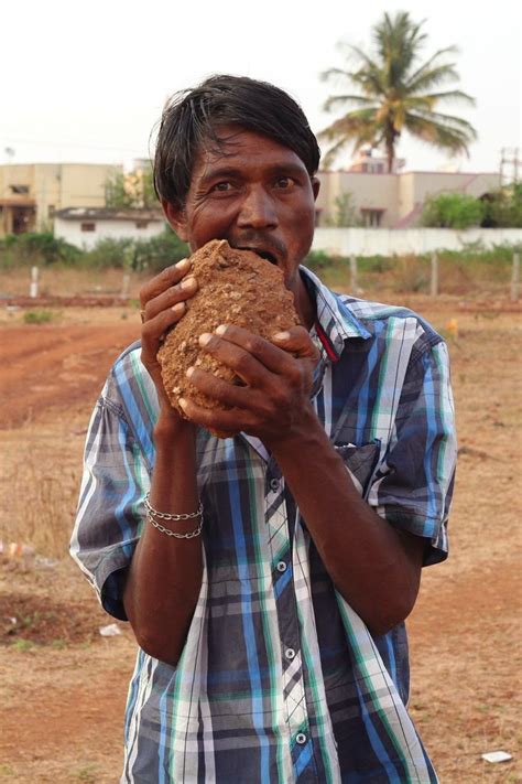 Photos Meet Indian Man Addicted To Eating Mud Bricks And Rocks