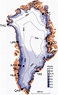 Map of Greenland showing the locations of the 21 PROMICE weather ...