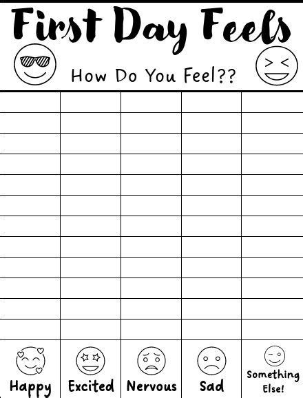 First Day Feelings Anchor Chart In 2022 Anchor Charts Feelings And