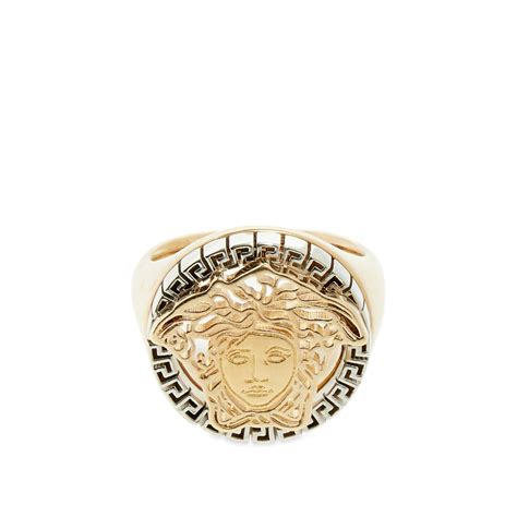 Versace Medusa Head Ring Gold And Silver End Us