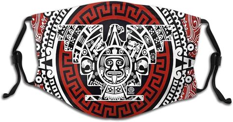 Encounter Masks Aztec Huelga Bird Red Rag Design With Filter Pocket And