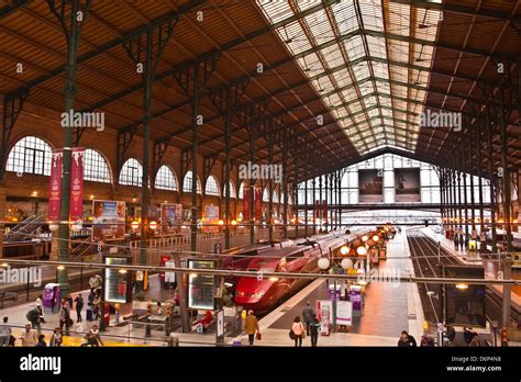 A Busy Gare Du Nord Station In Paris France Europe Stock Photo Alamy