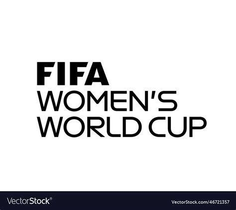 Fifa Womens World Cup Name Black Logo Mondial Vector Image