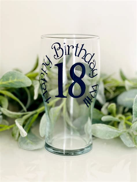 Personalised 18th Birthday T Boy Birthday Glass T For Etsy Uk