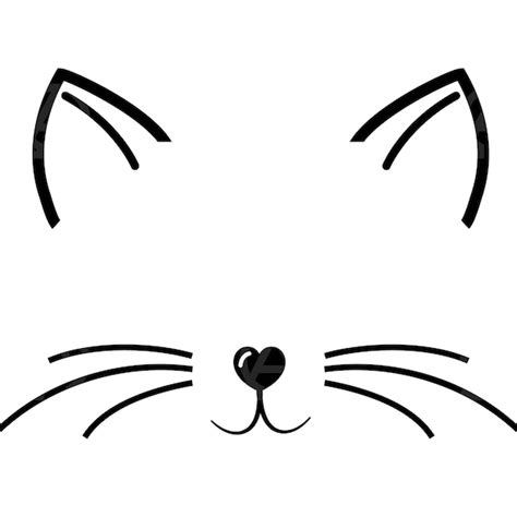 Cat Whiskers Svg Etsy