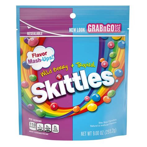 Buy Skittles Mash Ups Wild Berry And Tropical Candy 9 Ounce Bag Online