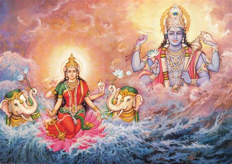 Lord Vishnu And Lakshmi
