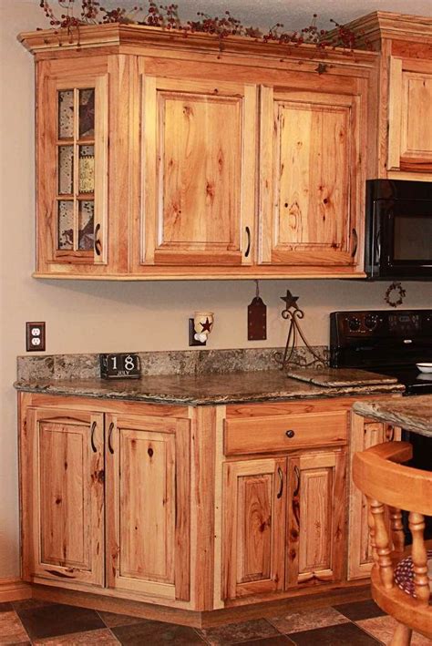 Hampton wall kitchen cabinets in natural hickory kitchen the. Kitchen: Contemporary Cleaning Hickory Kitchen Cabinets ...