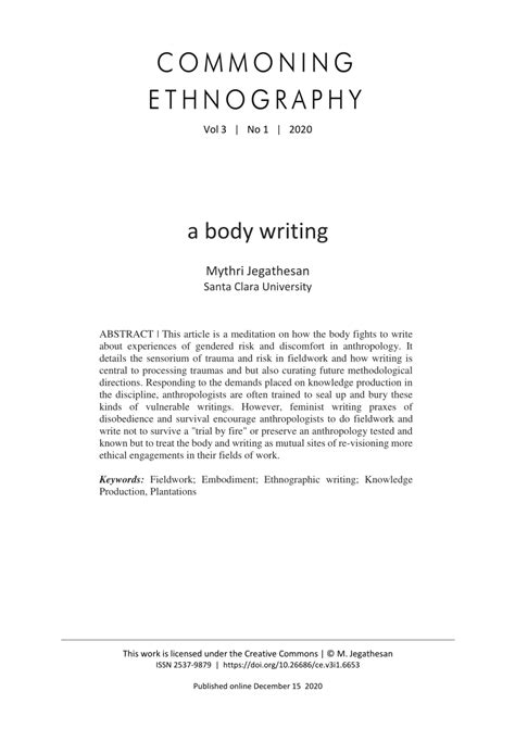pdf a body writing