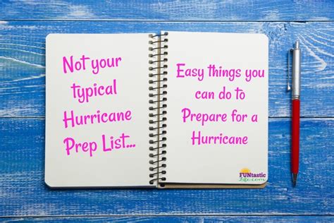 Not Your Typical Hurricane Prep List Easy Ideas Hurricane Prep