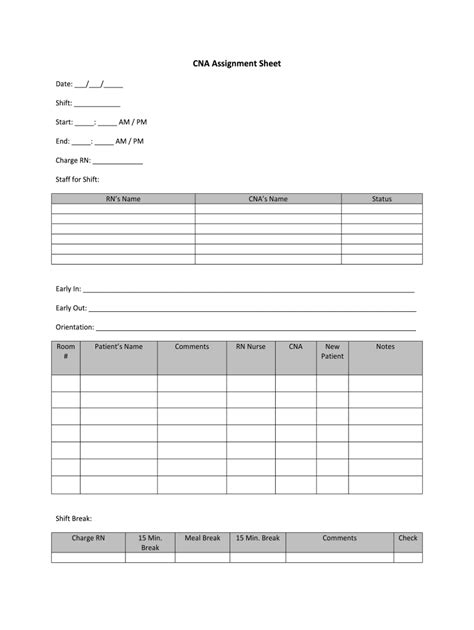 Here is a sample of mckenna's page where she tracks what she read. Cna Report Sheet - Fill Online, Printable, Fillable, Blank ...