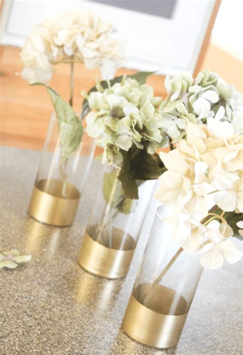 Gold Dipped Vases At Home With Zan