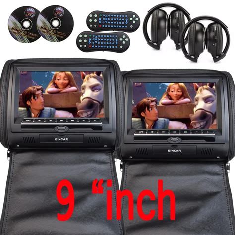9 Inch Car Headrest Dvd Player Pillow Universal Digital Screen Zipper