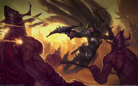 1920x1080 1920x1080 Demon Hunter Art Demons Diablo 3 Battle