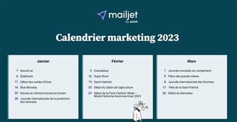 Calendrier Marketing 2023 Création Site Internet à Evreux Eure 27