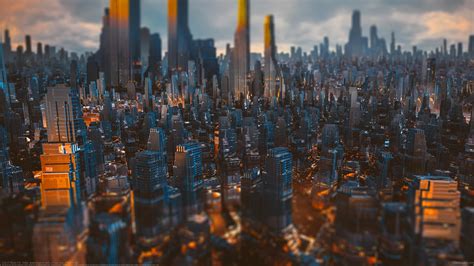 City 4k Fantasy City Futuristic City City Landscape