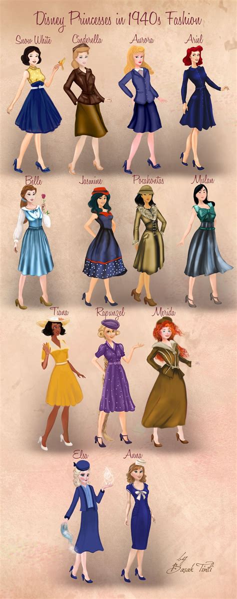 disney princesses in 1940s fashion by basak tinli disney princess fashion 1940s fashion