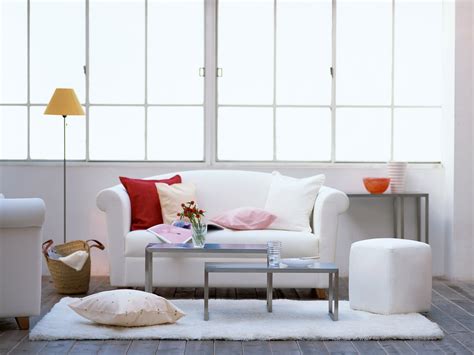 Wallpaper White Table Wood Interior Design Cushions Light Sofa