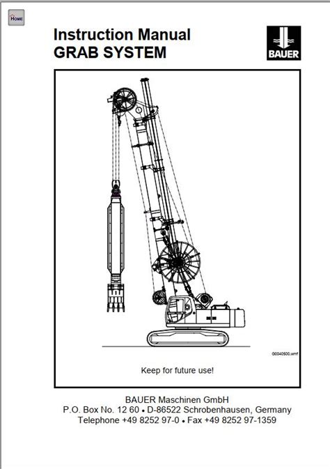 Bauer Gb34 Grab System Instruction Manual