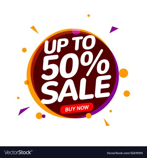 50 Percent Sale Speech Bubble Banner Sign Vector Image