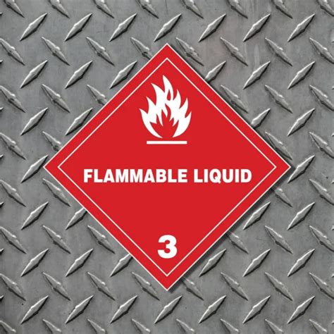 4and Flammable Liquid Dot Transportation Hazard Osha Thick 6 Mil Vinyl