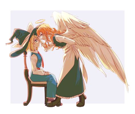 Alice Margatroid Kirisame Marisa Touhou Commentary Request Highres 2girls Angel Wings