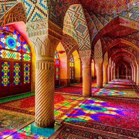 Nasir Al Mulk Mosque Shiraz Iran Pink Mosque Mosque
