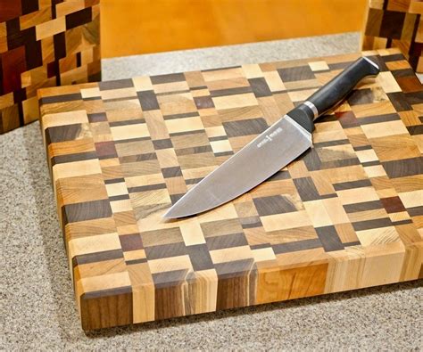 End Grain Cutting Boards From Scrap Wood How-To : 10 Steps (with ...