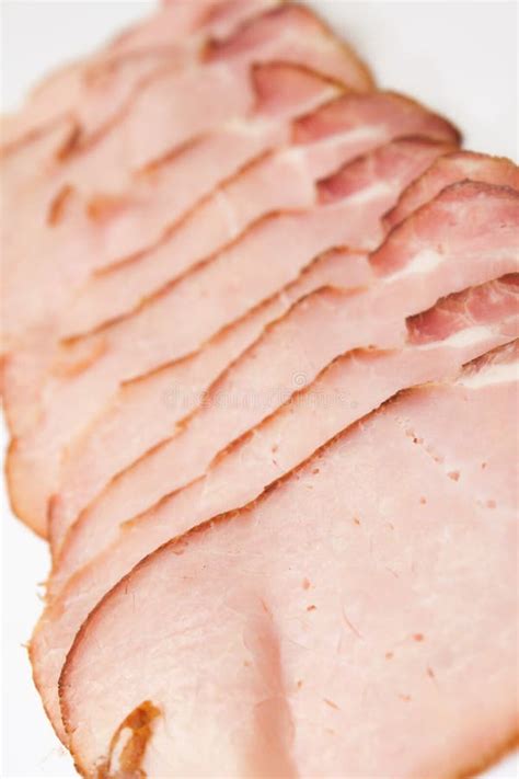 Homemade Smoked Ham On A White Background Stock Photo Image Of