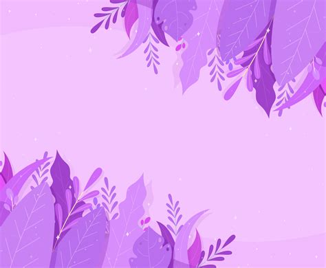 Pastel Purple Leaves Background Template Vector Art And Graphics