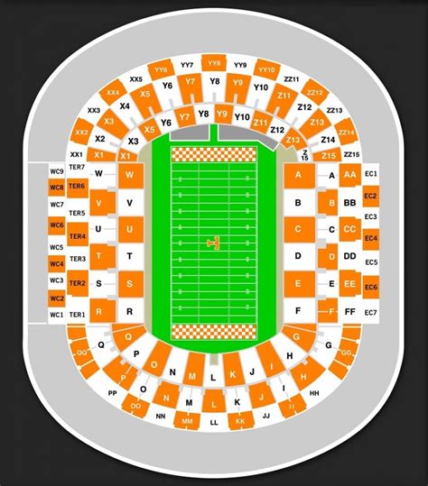 Ut Football Stadium Seating Chart