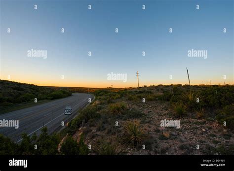 Us Interstate 285 South Heading From Fort Stockton Texas Usa To