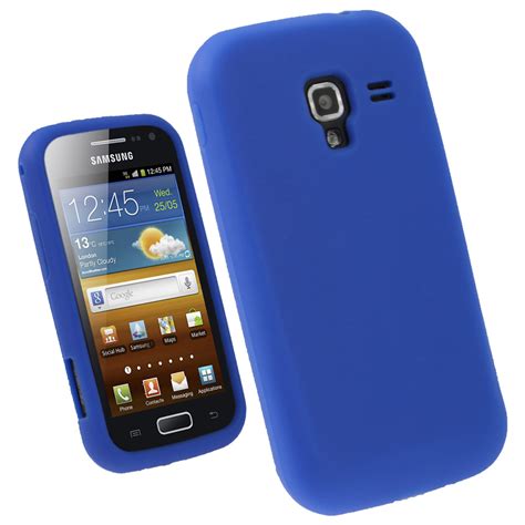 Igadgitz Blue Silicone Skin Case Cover For Samsung Galaxy