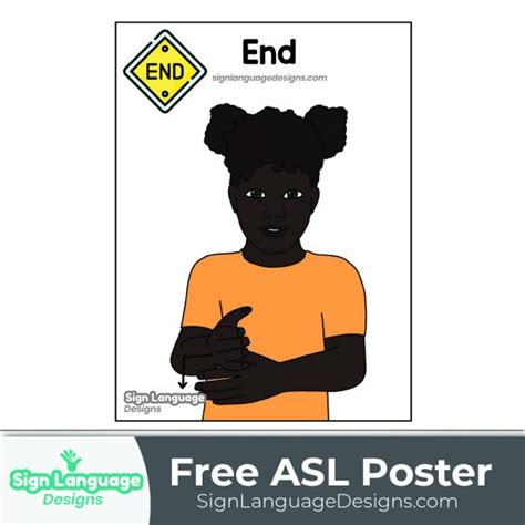 Free Asl Sign Poster Everyday Sign Language Designs