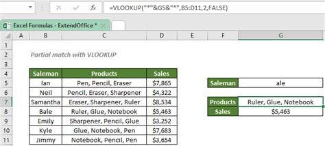 Partial Match With Vlookup