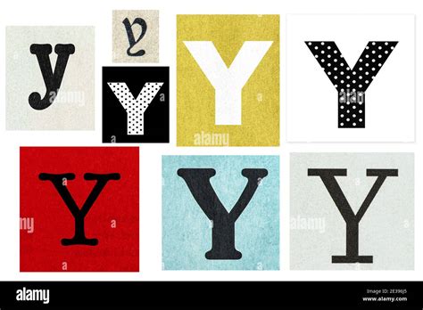 Paper Cut Letter Y Old Newspaper Magazine Cutouts Stock Photo Alamy