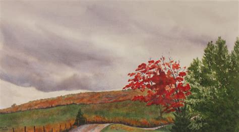 Landscape And Farm Fall Watercolor Paintings Debbie Homewood